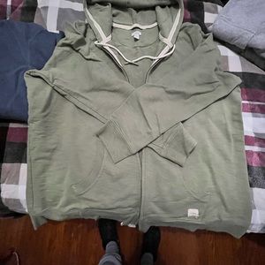 LL Bean sage green zip up hoodie sz XL